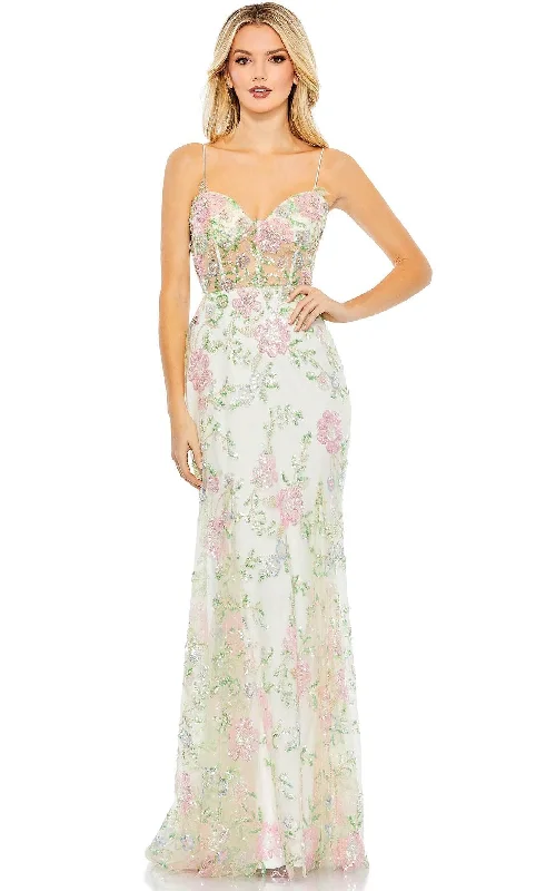 Act Fast Mac Duggal 68180 - Sequined Corseted Long Gown