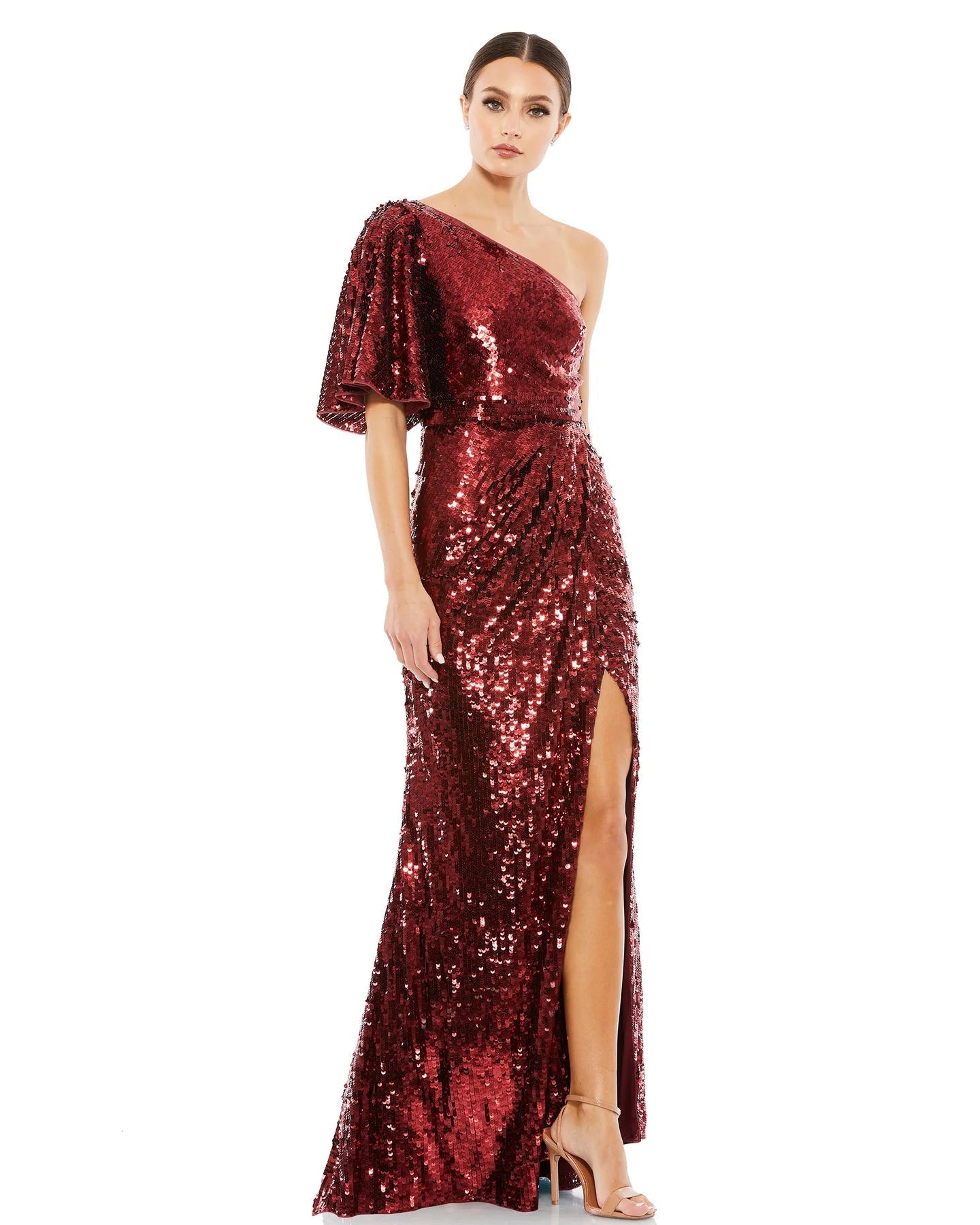 Year-End Clearance Mac Duggal - 93540 Asymmetric Sequined Gown