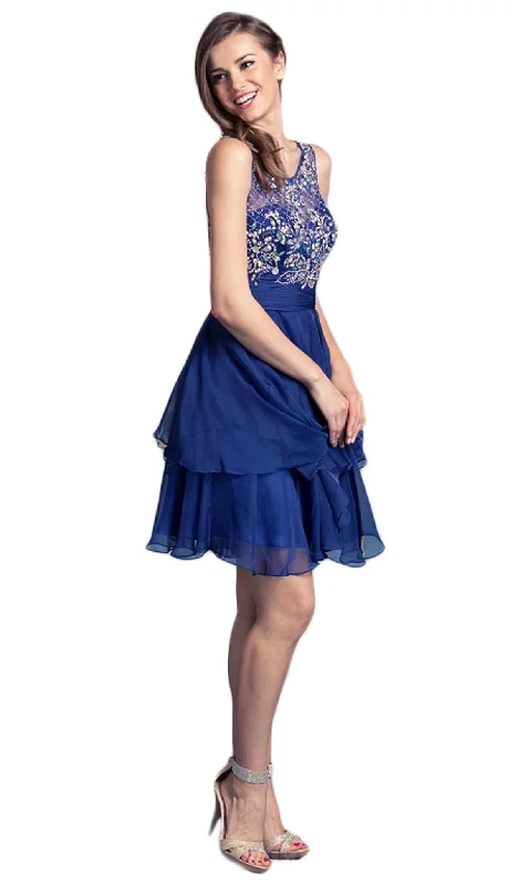 Grand Opening Sale Trevi Collection - Dazzling Tiered A-line Homecoming Dress