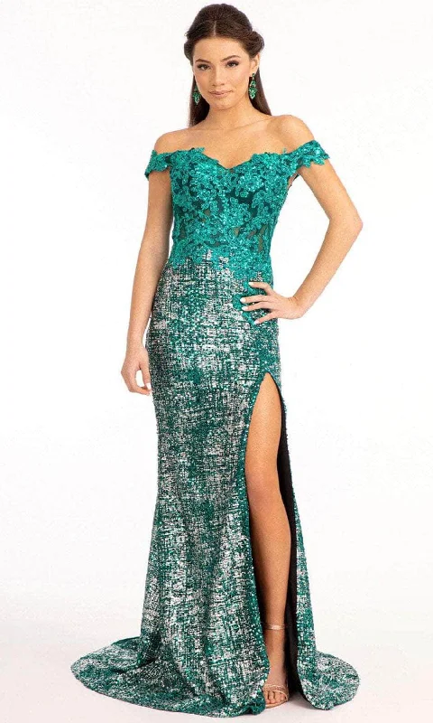 Act Fast GLS by Gloria GL3024 - Sheer Off Shoulder Formal Gown