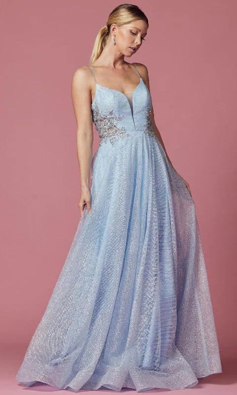 Instant Discount Nox Anabel T1033 - Floral Embroidered Prom Dress