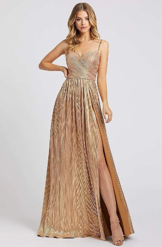 Deal Explosion Ieena Duggal - 26275I Sweetheart Bodice High Slit Shirred Gown