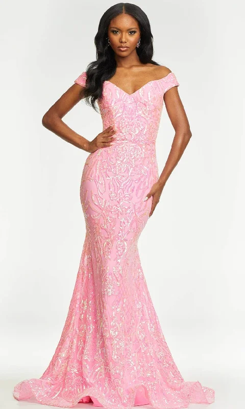 Online Exclusive Ashley Lauren - 11112 Off Shoulder Sequin Gown