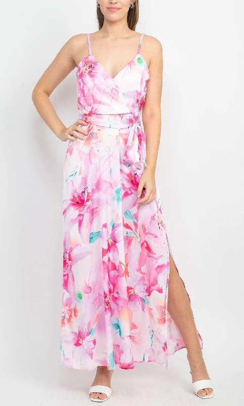 Get It Before It’s Gone Tahari ASL 2AM116 - Sleeveless Faux Wrapped Prom Dress