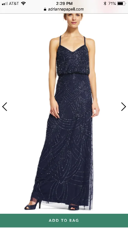 Warehouse Sale Adrianna Papell Long Beaded Dress/091891180