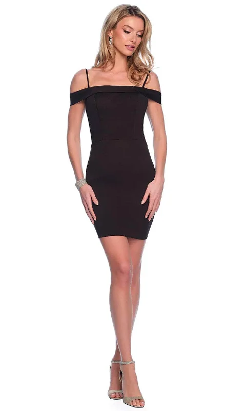 Super Sale Dave & Johnny 11701 - Off Shoulder Bodycon Cocktail Dress