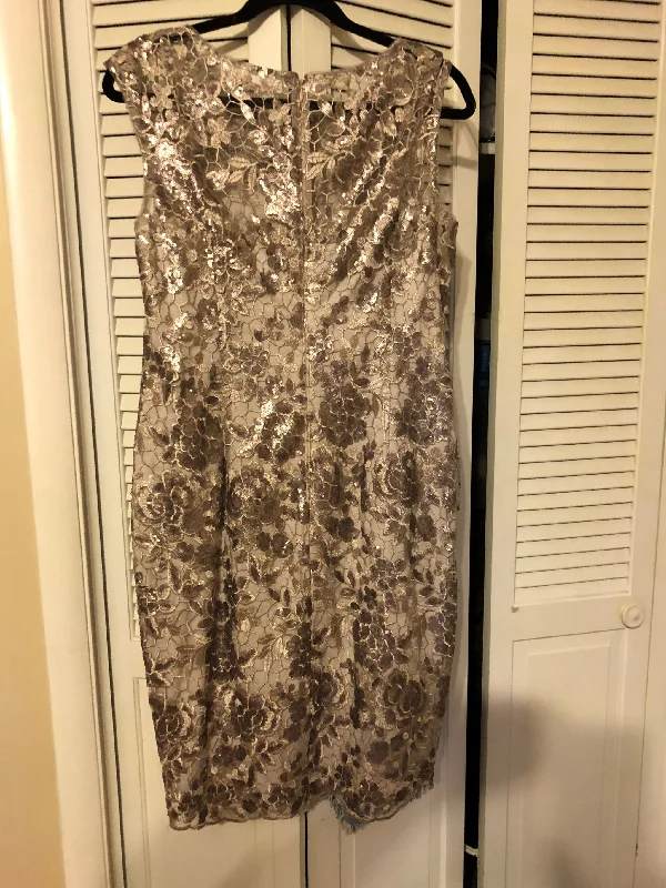 Act Fast Adrianna Papell Lace Sheath Dress Cocktail length