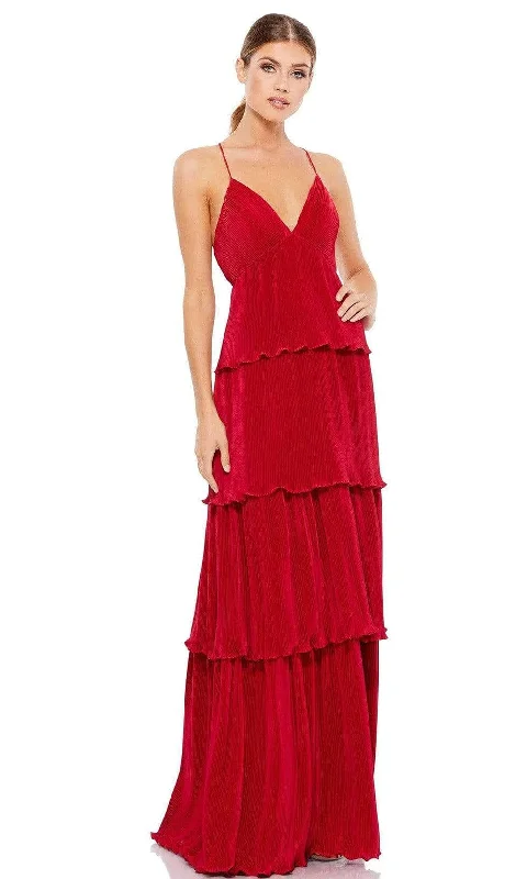 Bargain Prices Ieena Duggal - 49083 Spaghetti Strap Tiered Simple Prom Dress