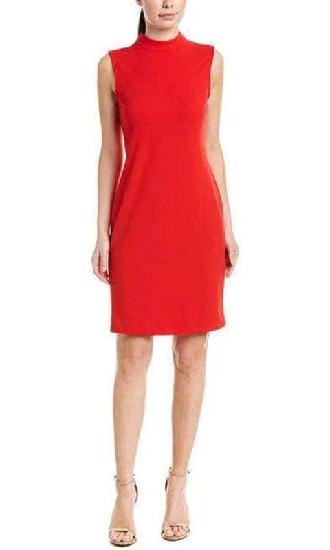 Hot Deal Sharagano HW9S12H87 - Sleeveless High Neck Casual Dress