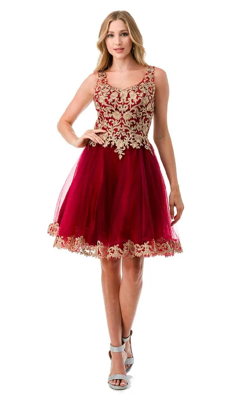 Today's Special Trevi Collection S2738J - Applique A-Line Homecoming Dress