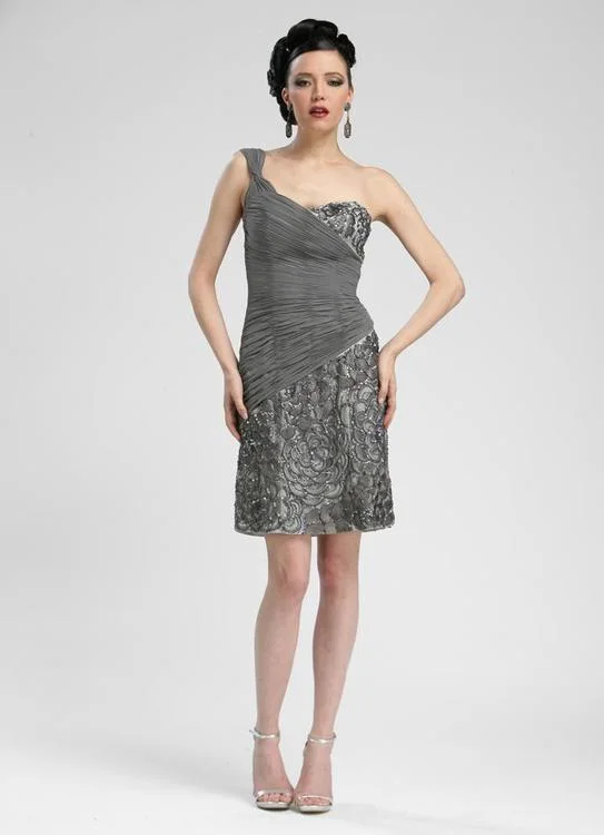 Don't Wait Sue Wong - N3330 One Shoulder Sequined Sheath Dress