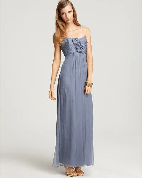 Sneak Peek Sale Other Amsale Strapless Chiffon Gown in Violet