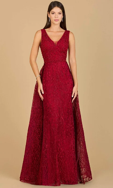 Buy More, Save More Lara Dresses 29197 - Plunging V-Neck Lace Evening Gown