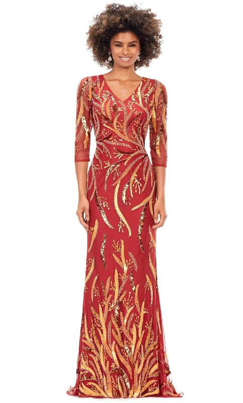 Buy Now Ashley Lauren 11205 - V-Neck Sequin Evening Gown