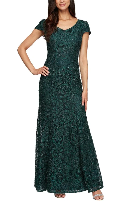 Stock Clearance Alex Evenings 811223231 - Corded Lace Evening Dress