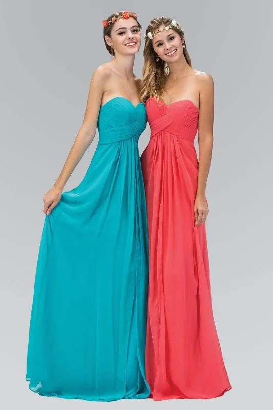 Weekend Deal Elizabeth K - GL1122 Pleated Sweetheart Chiffon A-line Dress