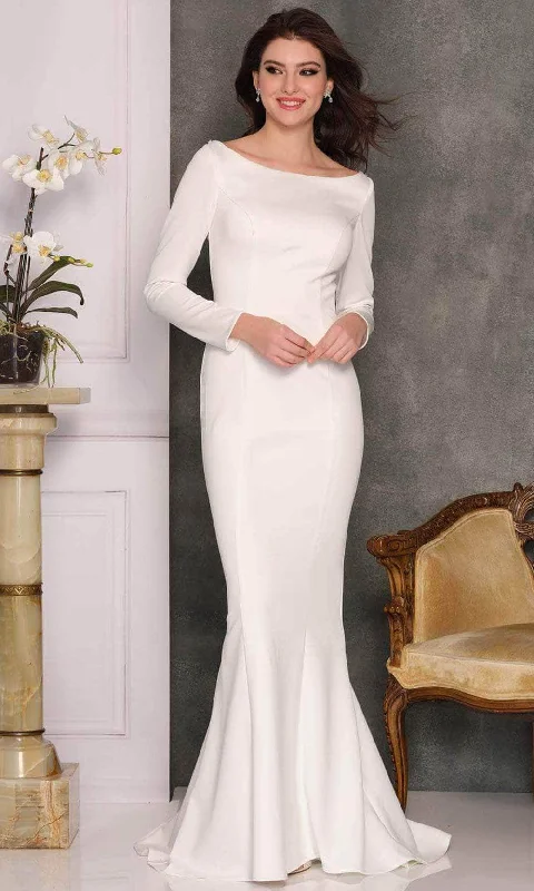 YEAR-End Sale Dave & Johnny Bridal A10378 - Sheer Laced Back Bridal Gown