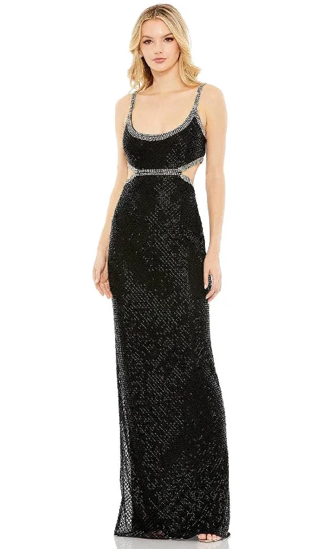 Flash Deals Mac Duggal 93664 - Beaded Lattice Scooped Evening Gown