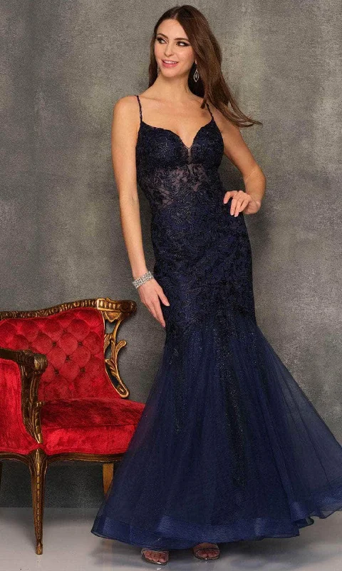 Buy Now Dave & Johnny A10625 - Embroidered Trumpet Prom Dress