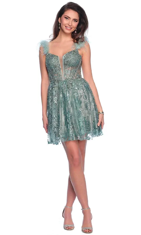 Loyalty Reward Dave & Johnny 11908 - Sequin Embellished Corset Bodice Cocktail Dress