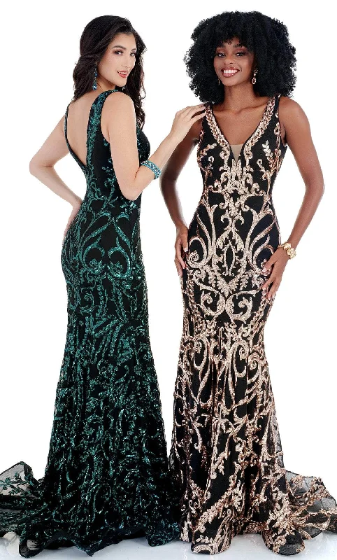 Daily Specials Cecilia Couture 2186 - Sleeveless Sequin Embellished Prom Dress
