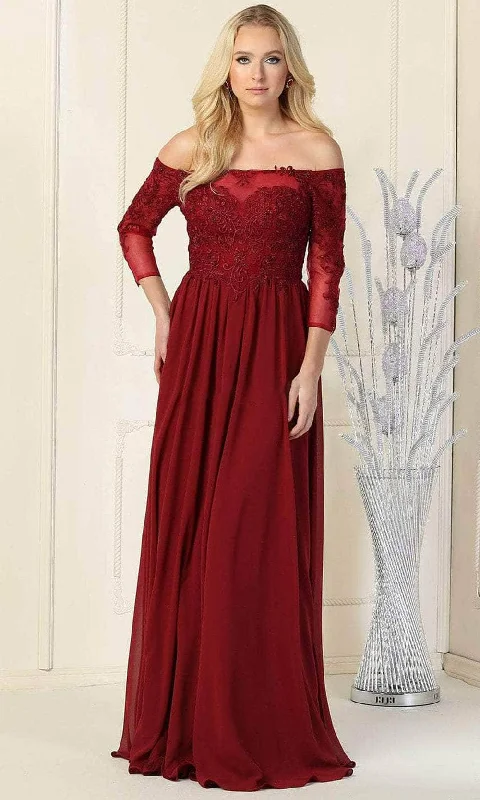 Price Cut May Queen MQ1853 - Laced Off-Shoulder Dress