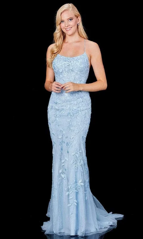 Lowest Price Amarra - 20104 Open Back Fitted Bodice Lace Applique Tulle Gown