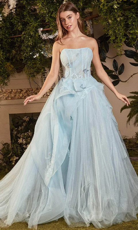 Mega Sale Andrea and Leo A1021 - Draping Peplum Plus Size Prom Dress