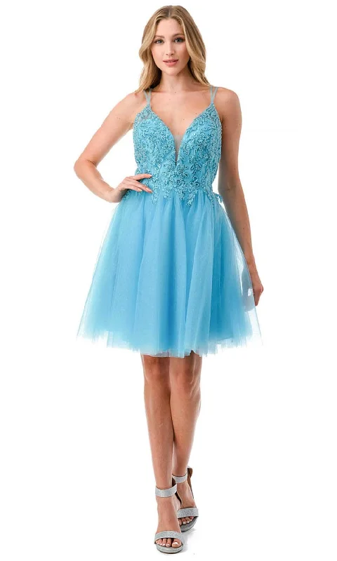 New Deals Trevi Collection S2648 - Dual Straps A-Line Cocktail Dress