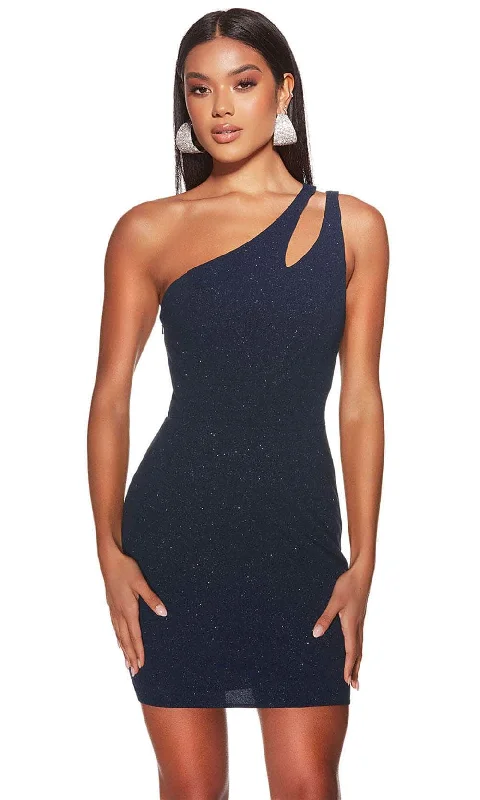 New Arrival Alyce Paris 4822 - One-Shoulder Cut-Out Detailed Cocktail Dress