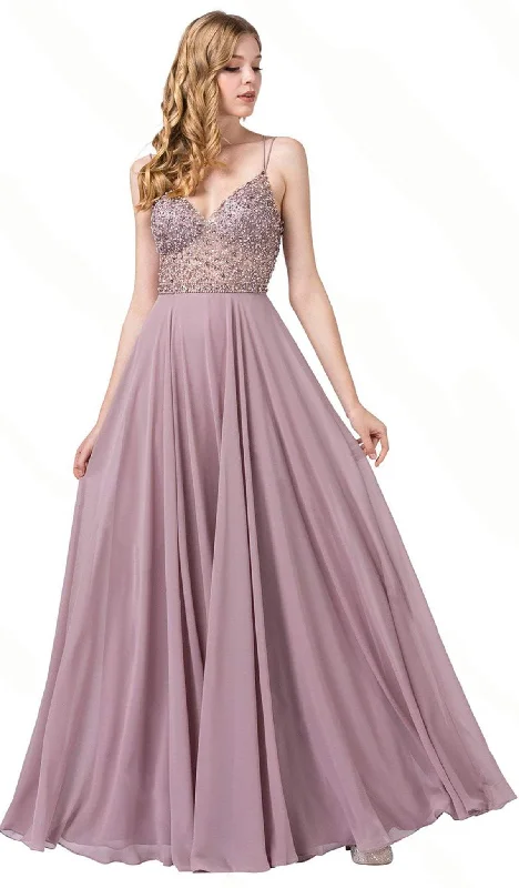 Price Break Dancing Queen - 2780 Beaded V-Neck Prom Gown
