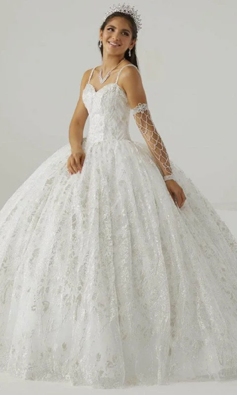 Epic Deals Fiesta Gowns - 56437 Sleeveless Floral Glitter Gown
