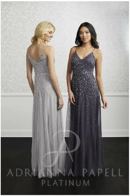 Anniversary Sale Adrianna Papell Platinum Maids in Bridal Silver