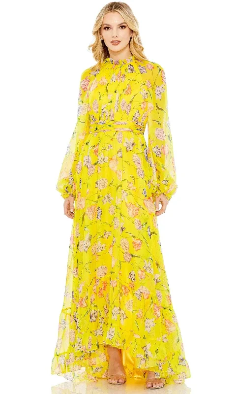 Daily Deals Mac Duggal 68218 - Floral Long Sleeve Prom Dress