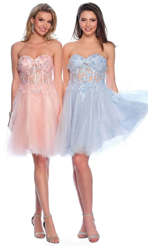 Special Discount Dave & Johnny 11973 - Sweetheart Sequin Lace Cocktail Dress