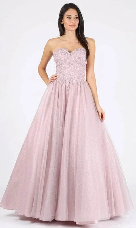Loyalty Reward Eureka Fashion 9898 - Embroidered Sweetheart Neck Long Gown