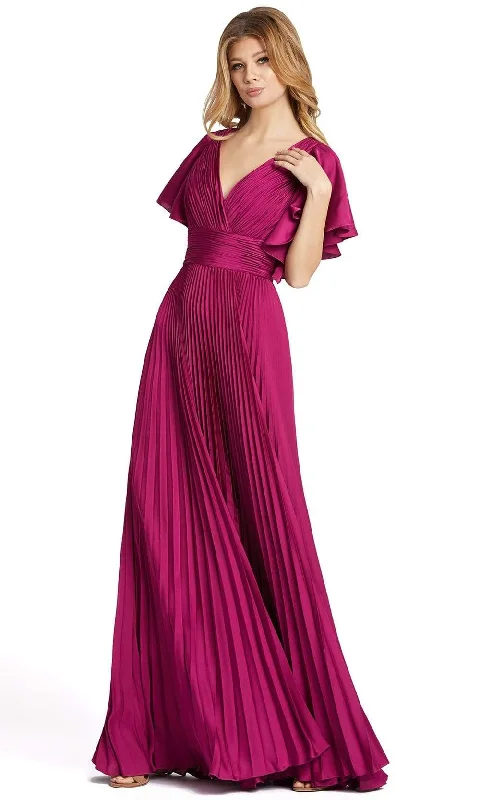 Grand Opening Sale Ieena Duggal - 49184 V Neck Pleated A-Line Dress