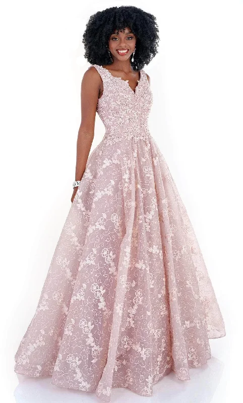Lowest Prices Cecilia Couture 2503 - Embroidered V-Neck Prom Dress