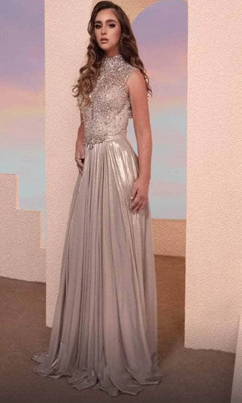 Closeout Sale MNM Couture M0087 - High Neck Formal Gown