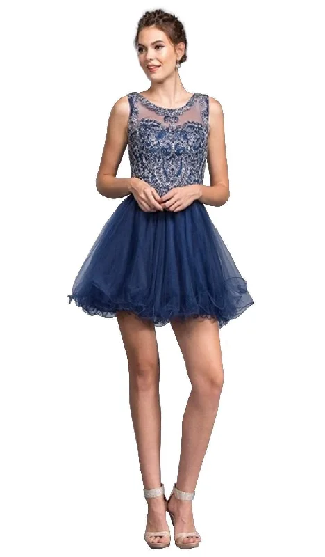 Today’s Special Trevi Collection - Beaded Illusion Jewel Homecoming A-line Dress