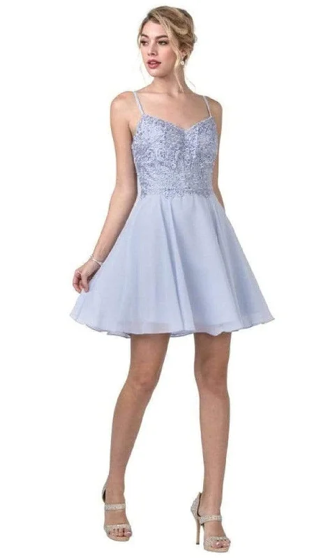 Super Savings Trevi Collection - S2292 Modified V-Neck A-Line Cocktail Dress