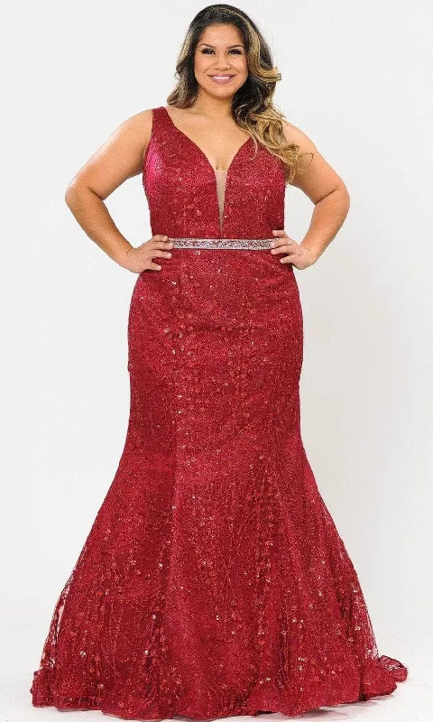 Special Discount Poly USA W1092 - Glitter Mermaid Evening Gown