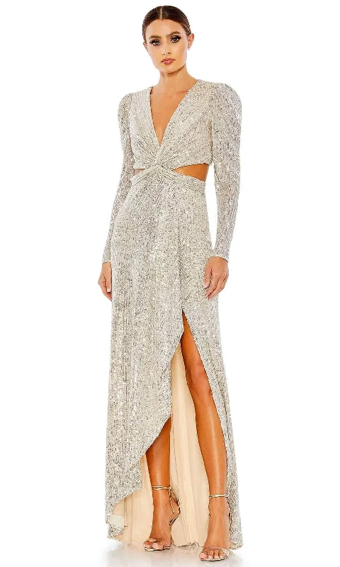 Don’t Miss Out Ieena Duggal 26739 - Long-Sleeved Sequined Evening Gown