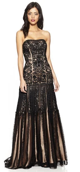 Midnight Madness Other Sue Wong. Black/Nude Strapless Gown with Full Shee