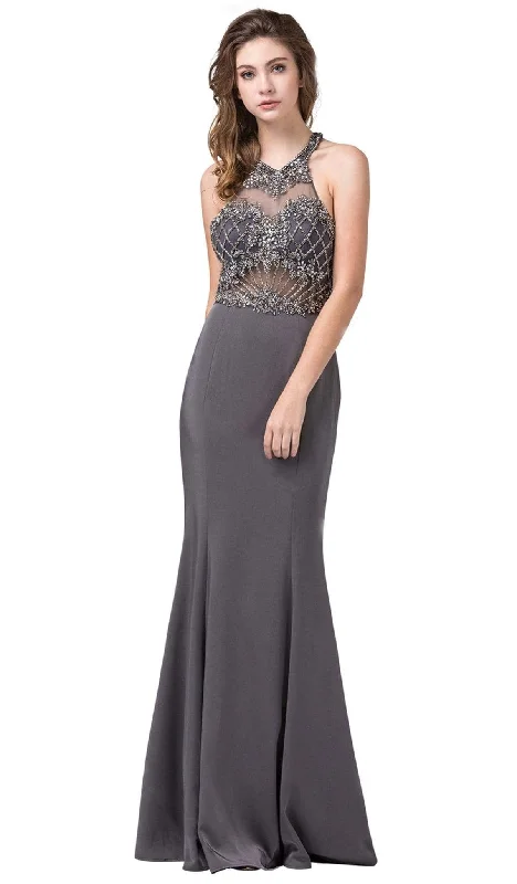 Today’s Special Dancing Queen - 2521 Embellished Halter Trumpet Dress