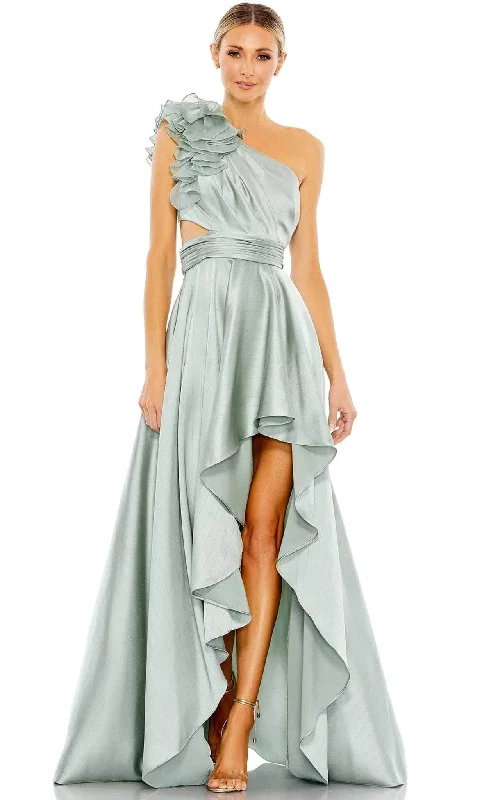 Act Fast Ieena Duggal 49523 - One-Sleeve Ruffled Detail Prom Dress