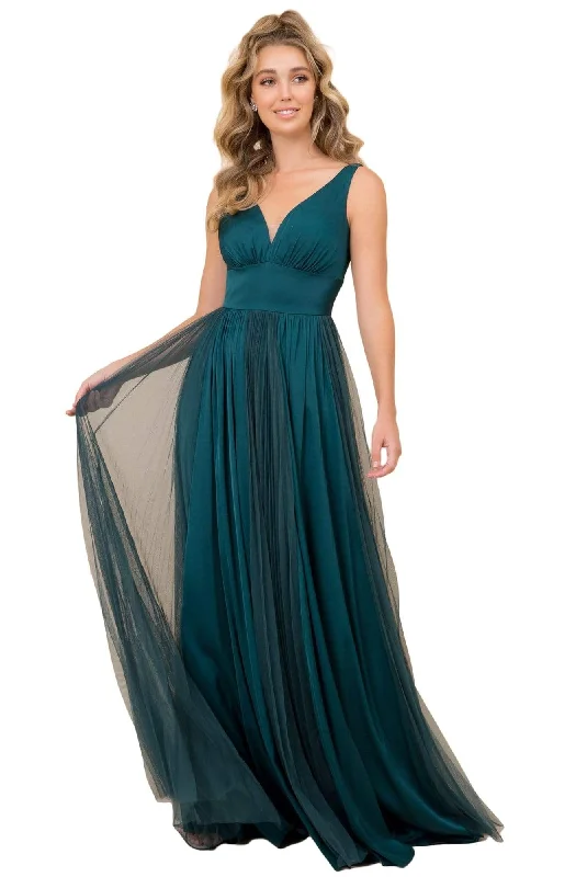Best Bargains Nox Anabel - L340 Deep V-Neck Empire A-Line Dress