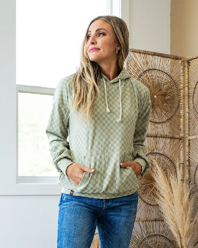 Huge Discounts Ampersand Ave Checking In Performance Fleece University Hoodie - Sage