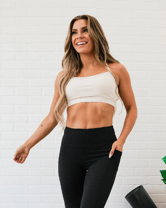 Price Drop Alert Rae Mode Y Back Sports Bra - White Pearl
