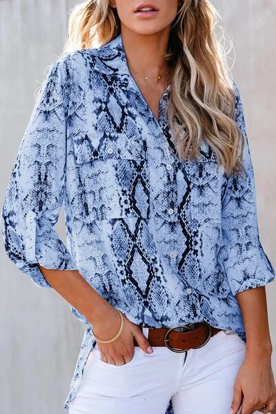 Buy Now Pockted Printed Button Up Shirt